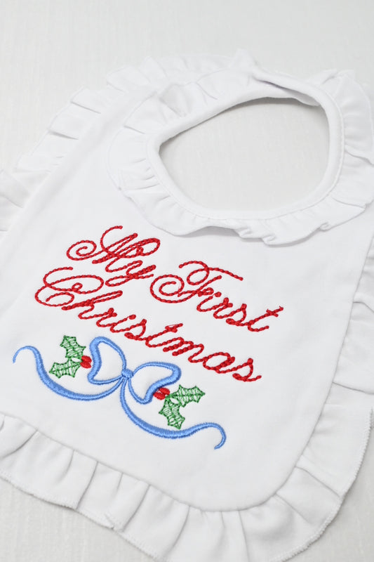 Holly Bow Bib