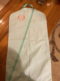 Monogrammed Seersucker Hanging Bag